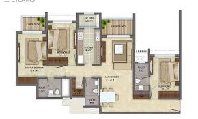 3BHK Floor Plan, Eternis